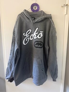 Ecko Unlimited Gray Logo Crewneck Hoodie